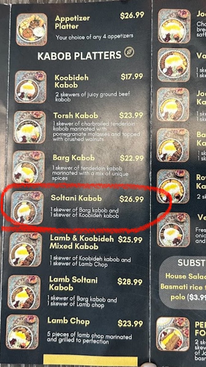 Menu Persian Plate-3