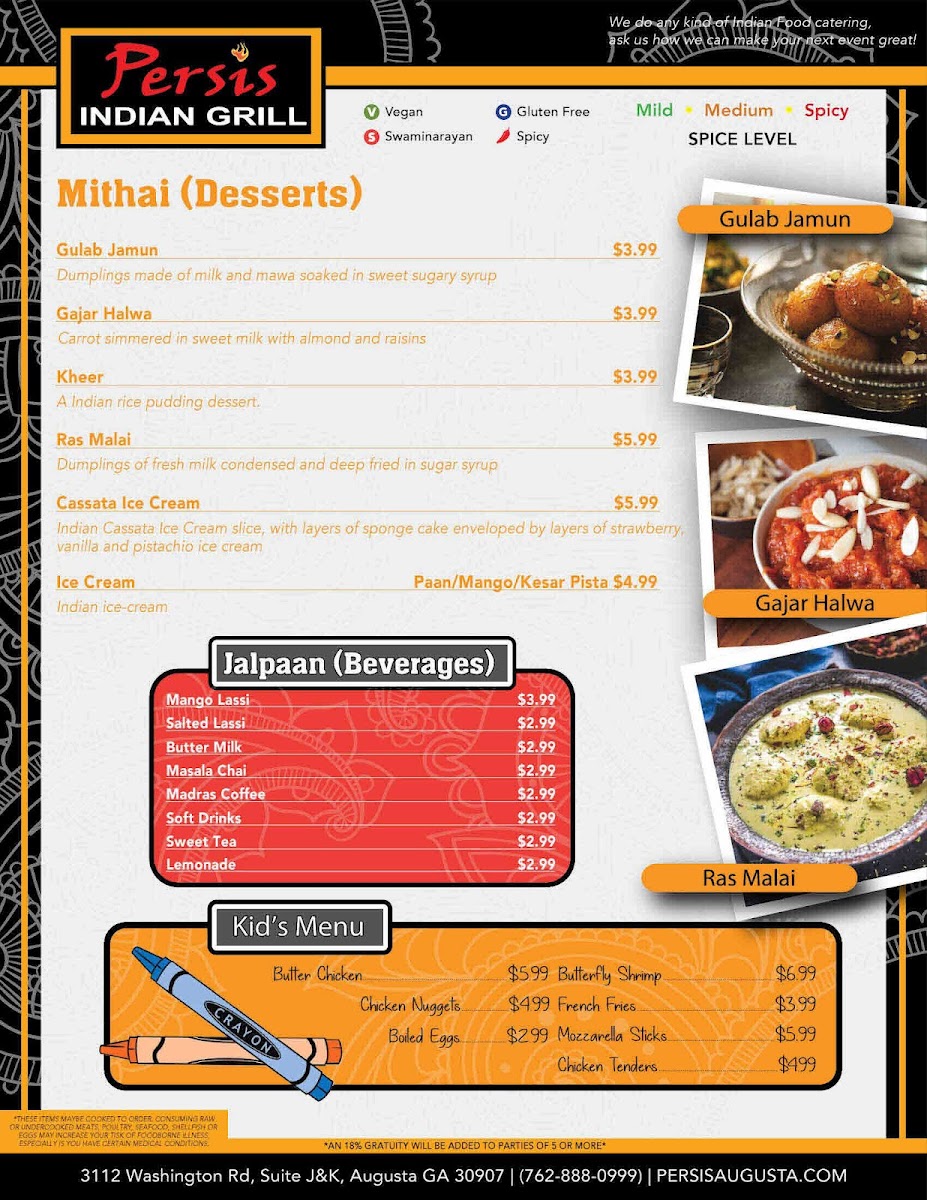 Menu Persis Indian Grill & Bar-1