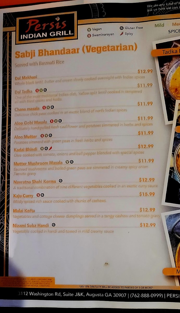 Menu Persis Indian Grill & Bar-8