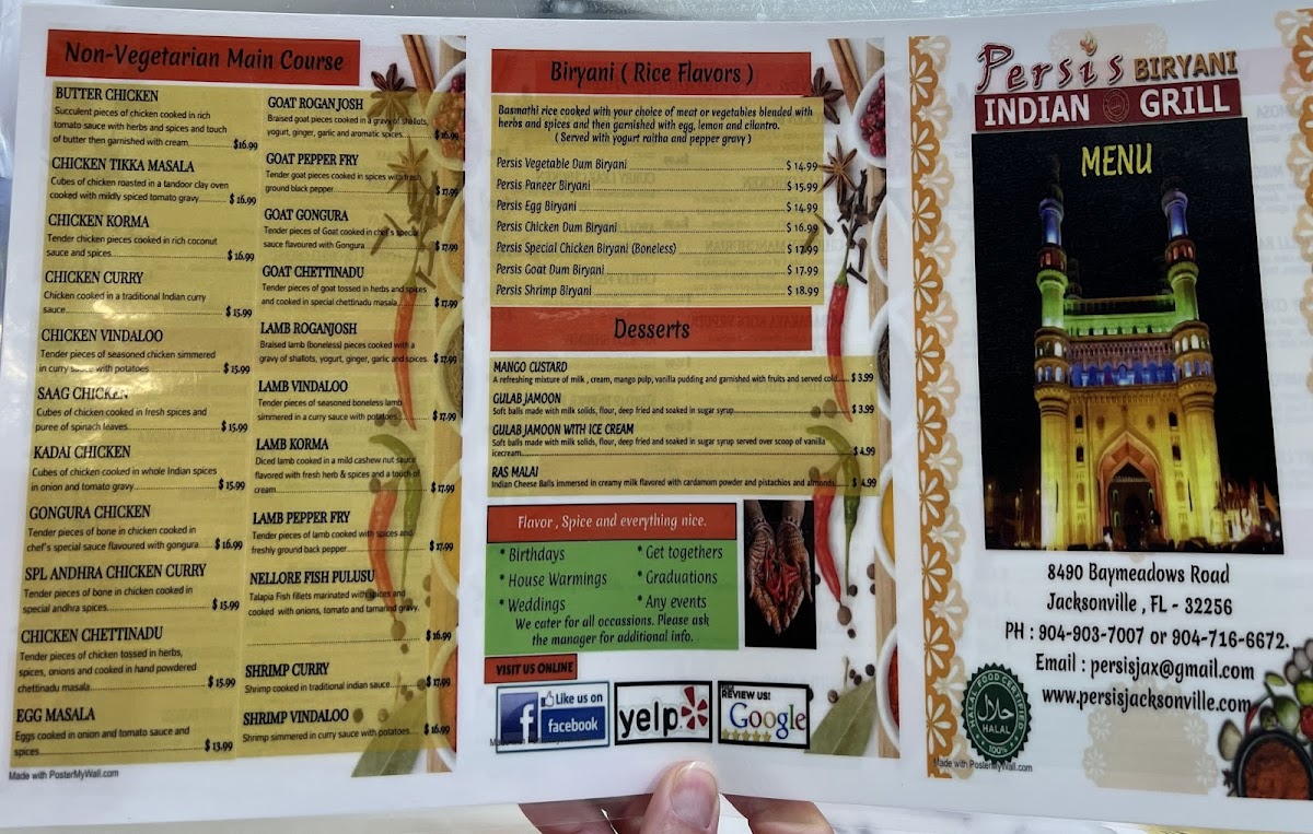 Menu Persis Indian Grill-10