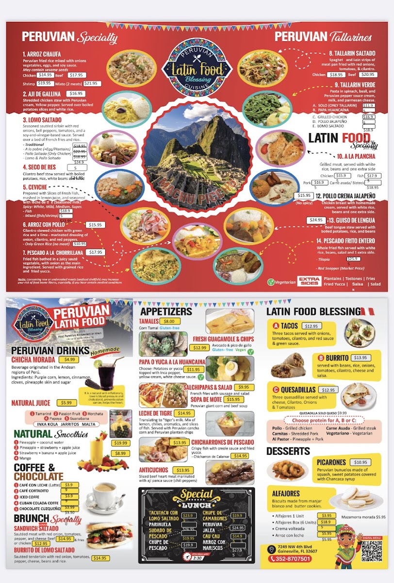 Menu Peruvian Food Blessing-2