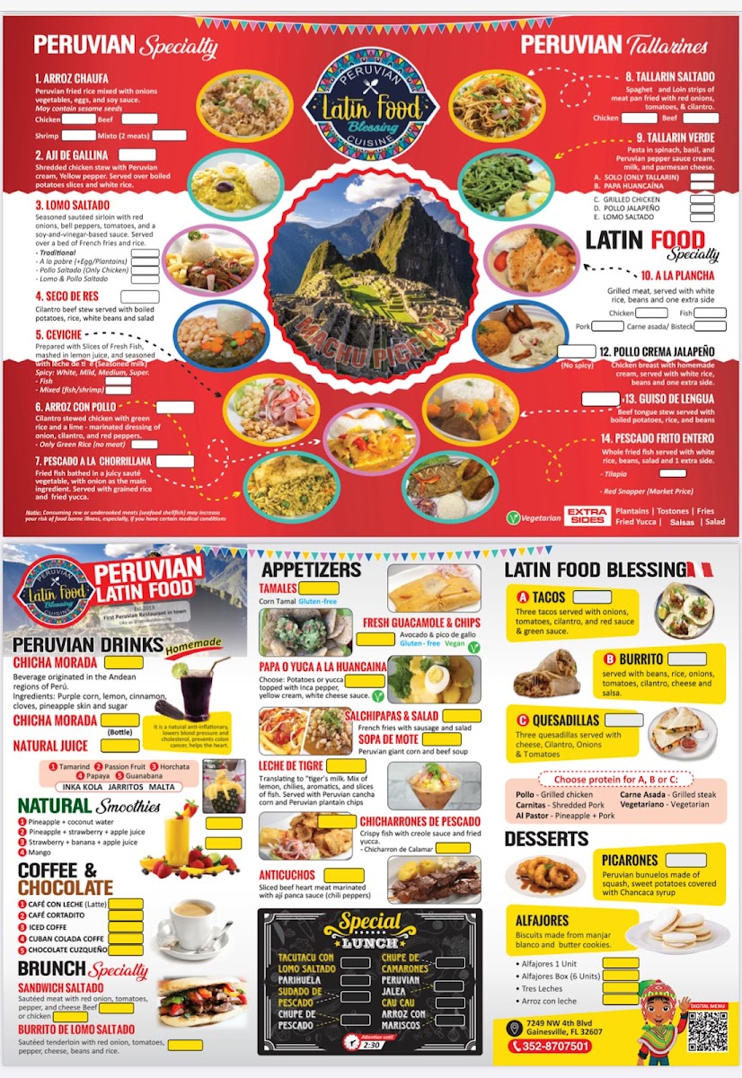 Menu Peruvian Food Blessing-5