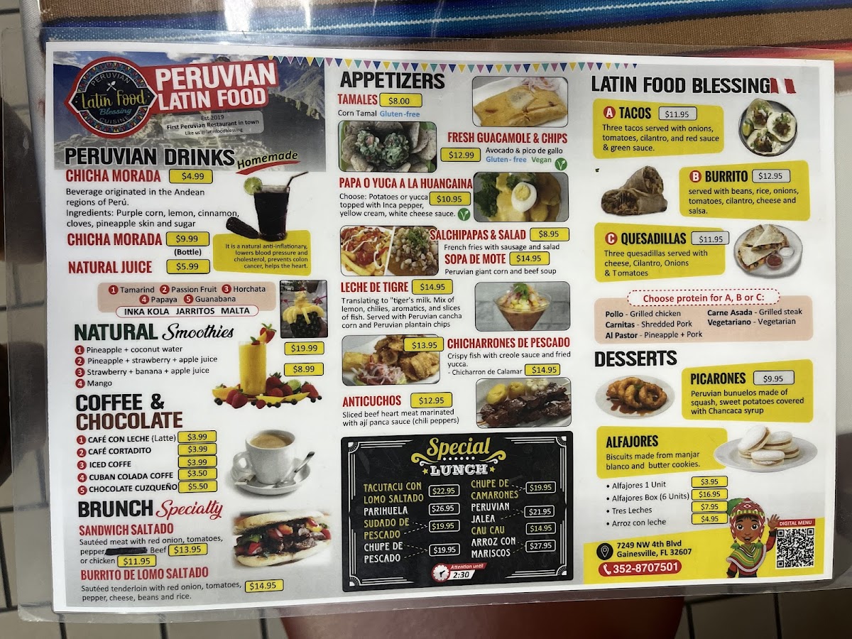 Menu Peruvian Food Blessing-9