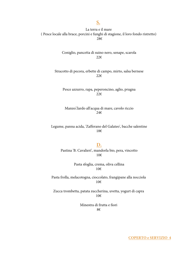 Menu Petricore Ristorante-2