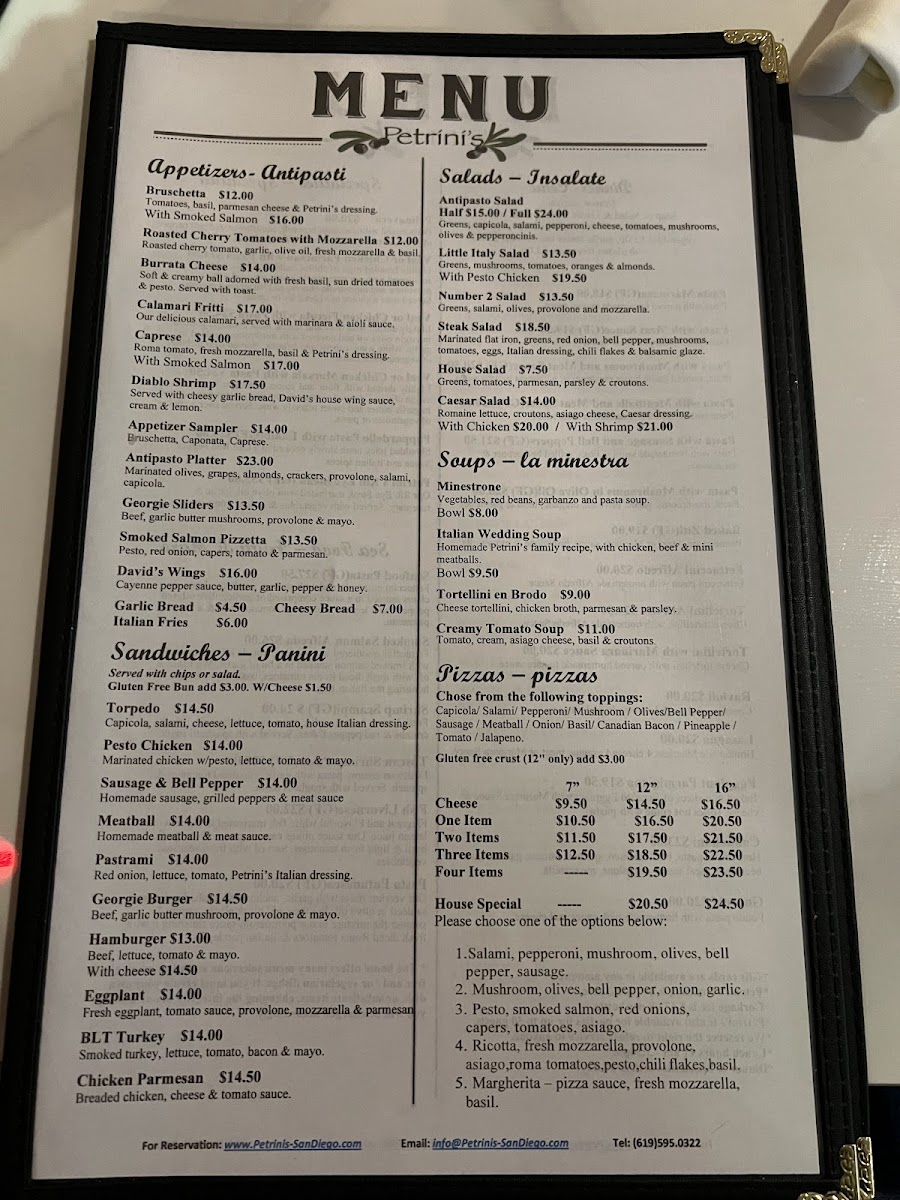 Menu Petrini's San Diego-3