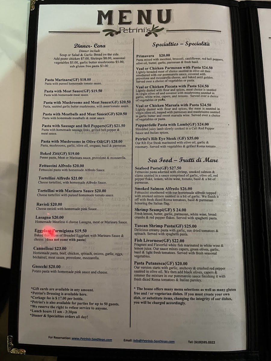 Menu Petrini's San Diego-4