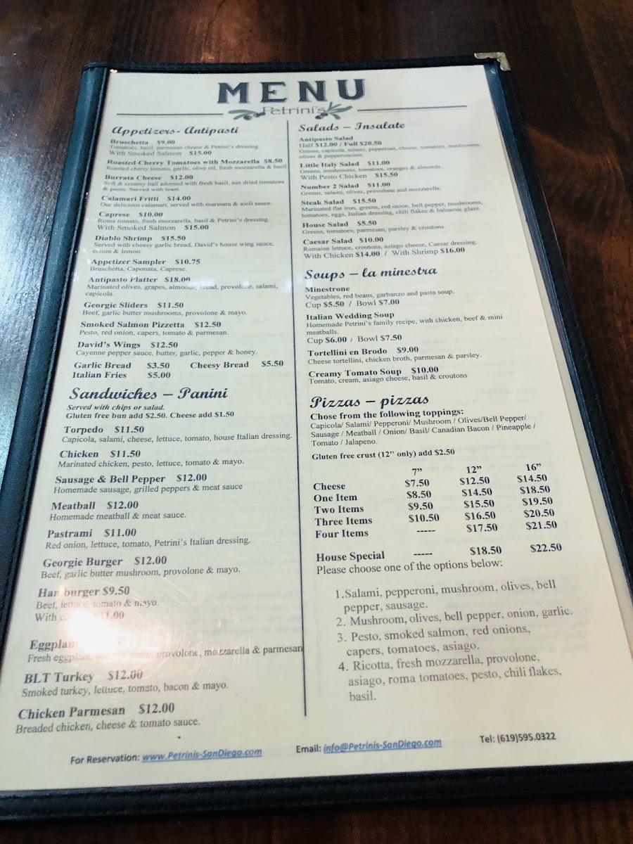 Menu Petrini's San Diego-9