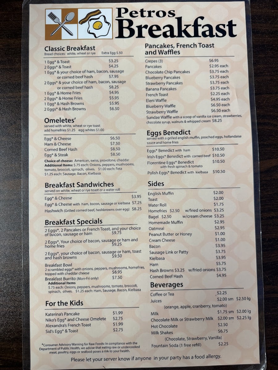 Menu Petros Breakfast & Lunch-1