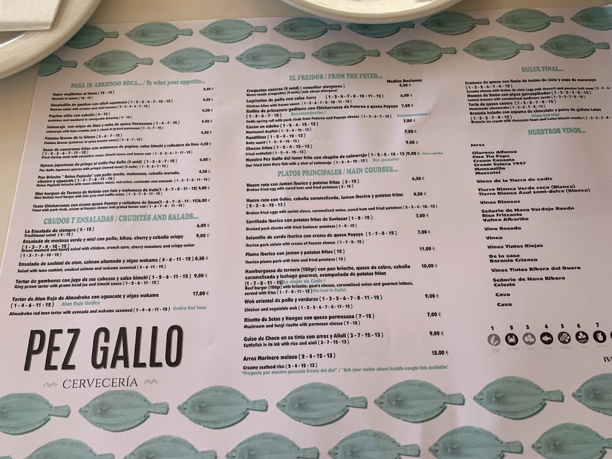 Menu Pez Gallo Cervecería-1