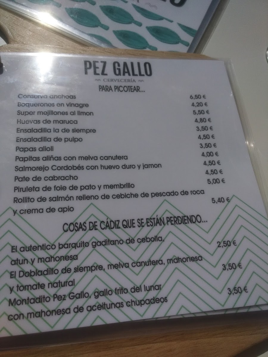 Menu Pez Gallo Cervecería-3