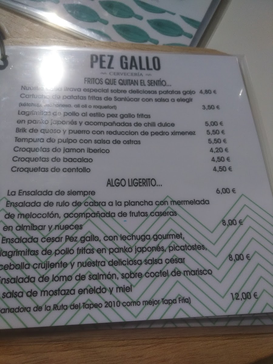 Menu Pez Gallo Cervecería-6