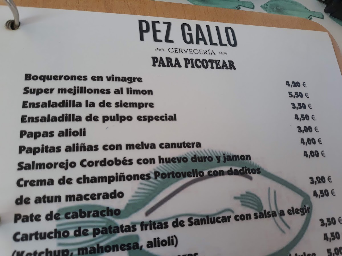 Menu Pez Gallo Cervecería-9
