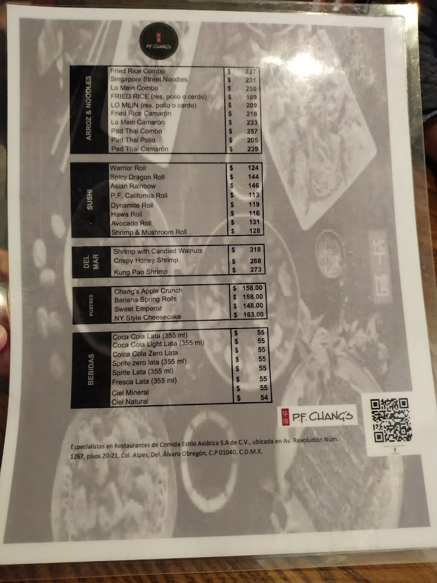 Menu P.f. Chang's Parque Delta-2