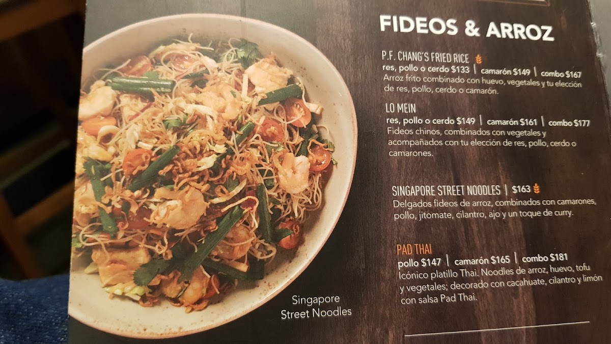 Menu P.f. Chang's Parque Delta-4