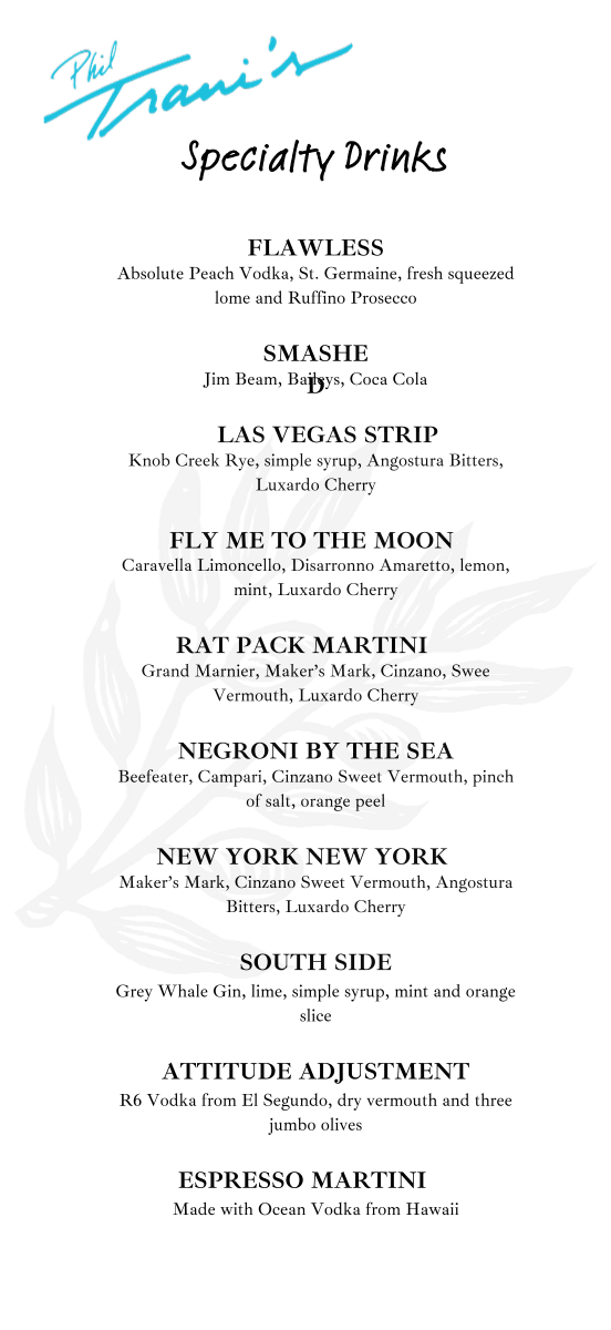 Menu Phil Trani's-7