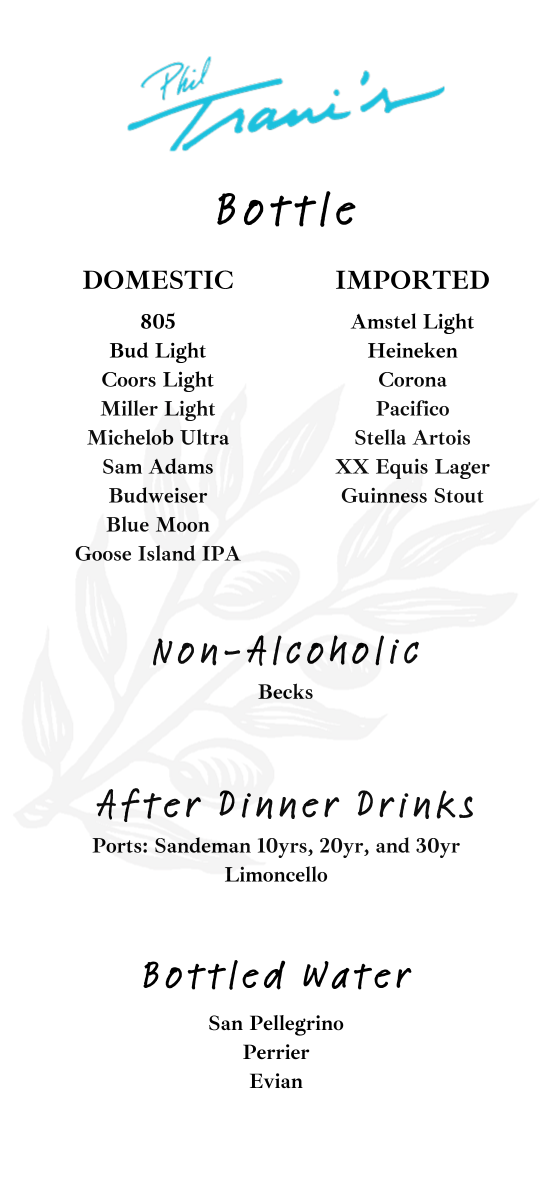 Menu Phil Trani's-8