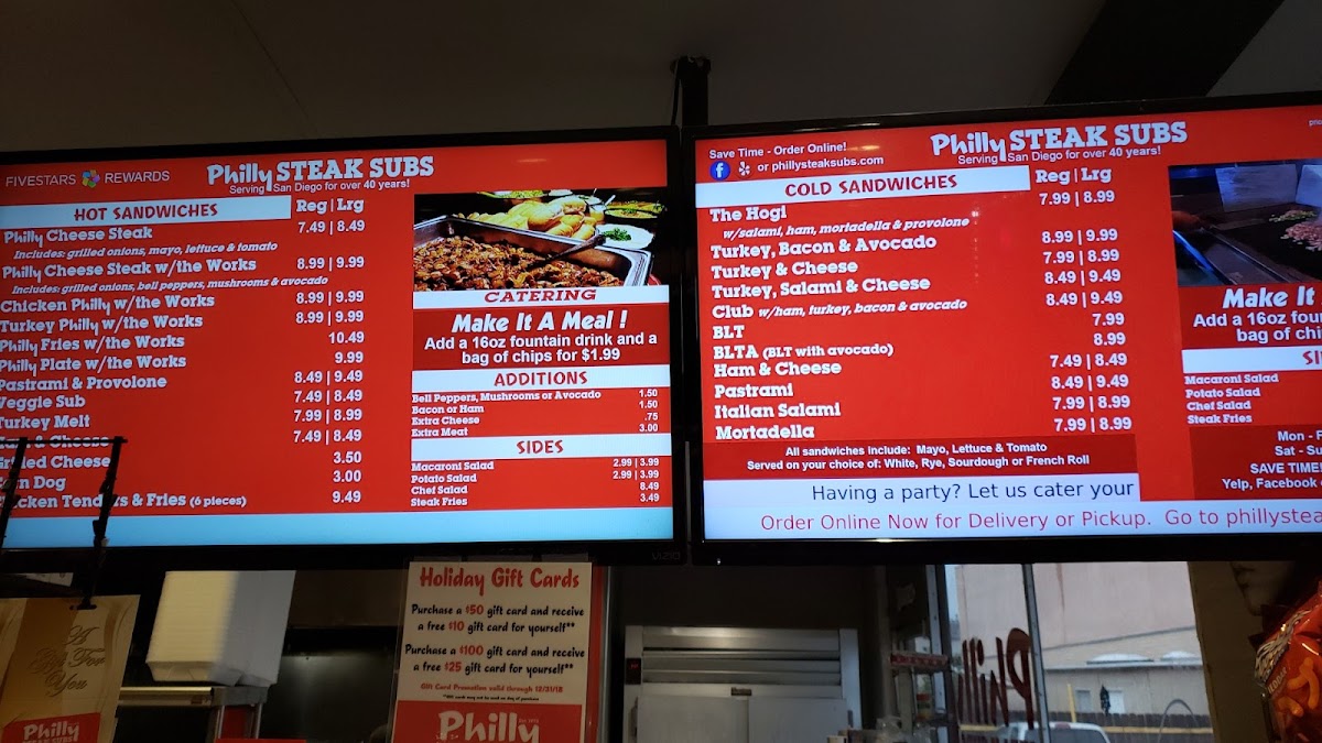 Menu Philly Steak Subs-7