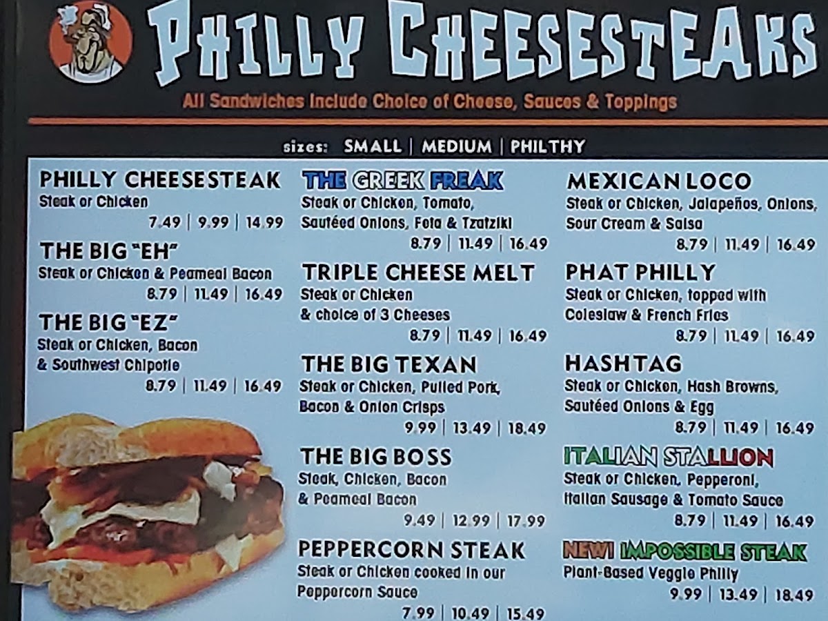 Menu Philthy Philly's Hamilton-10