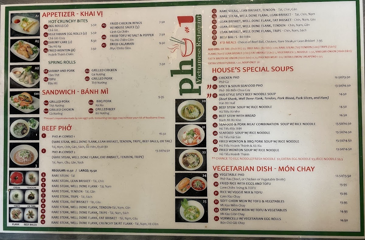 Menu Phở #1-1