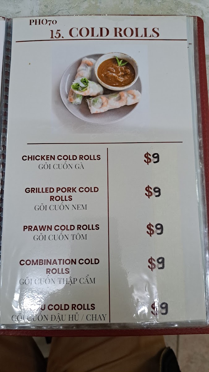 Menu Pho 70-2