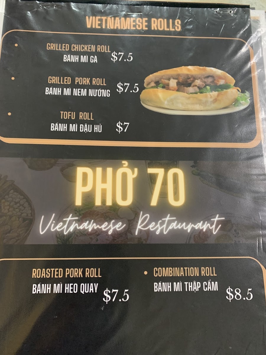 Menu Pho 70-7