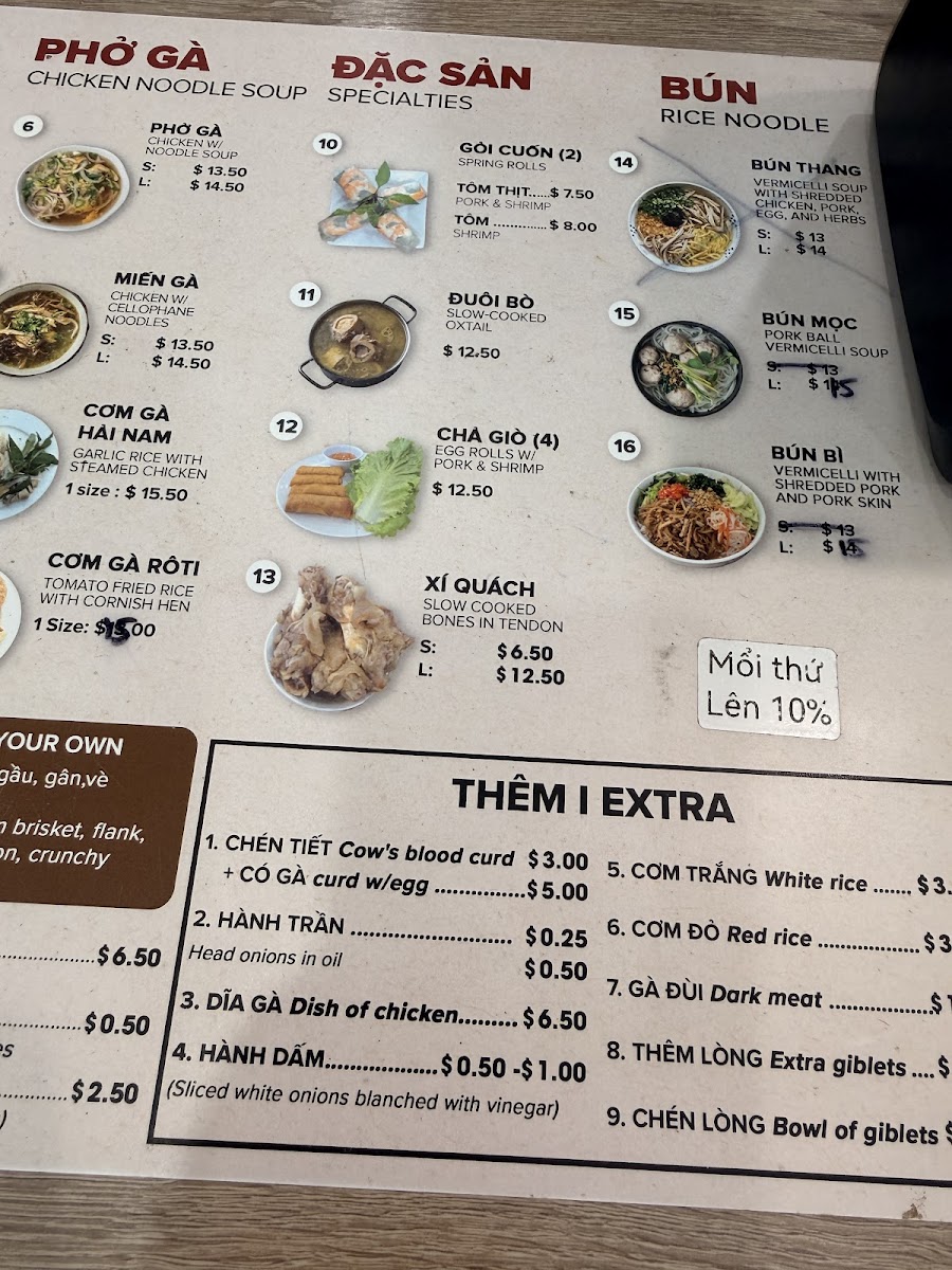 Menu Phở 86 Restaurant-2