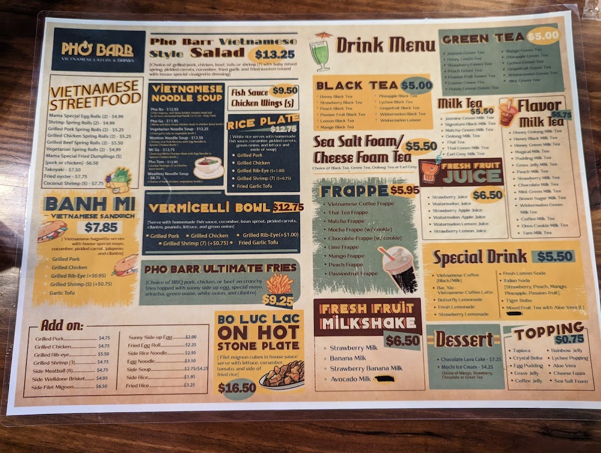 Menu Pho Barr-4