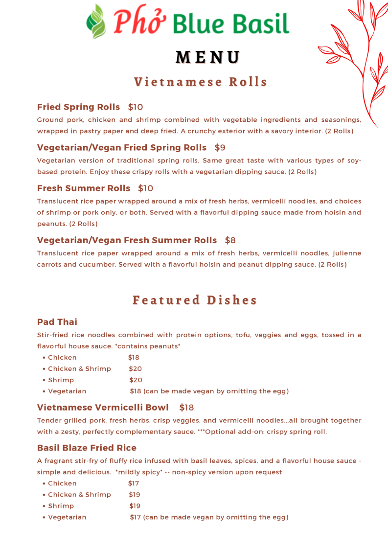 Menu Pho Blue Basil Restaurant-1