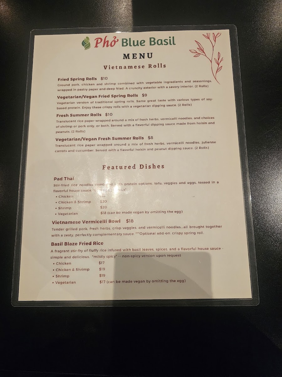 Menu Pho Blue Basil Restaurant-4