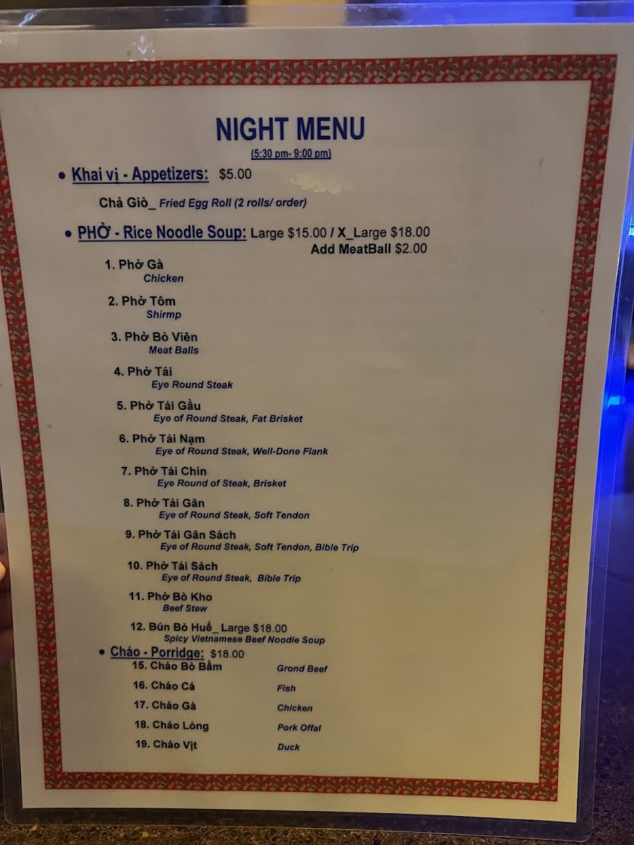 Menu Pho Ca Dao Noodles & Grill-2