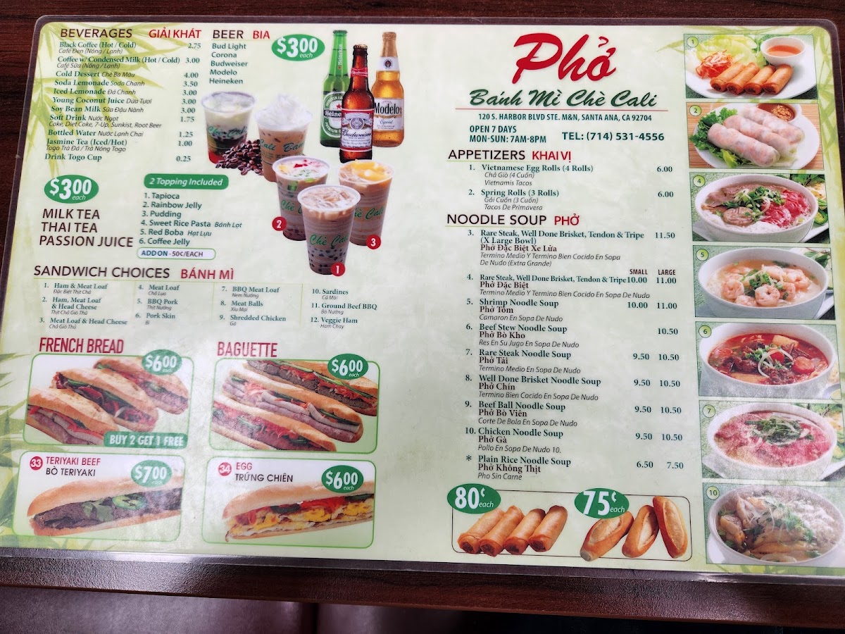 Menu Pho Cali Restaurant-5