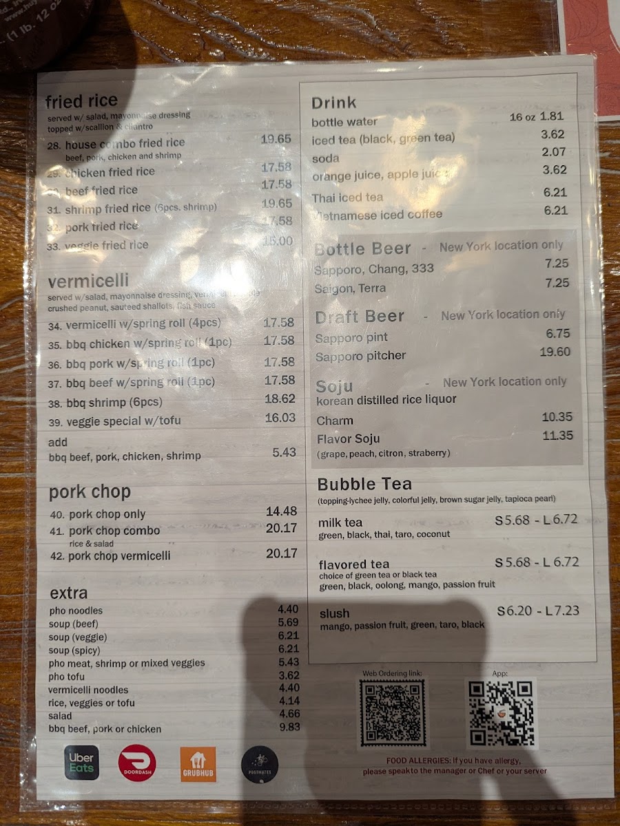 Menu Pho Che Fort Lee-9