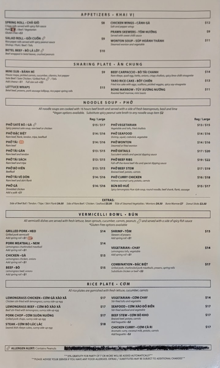 Menu Pho Dau Bo Restaurant-3