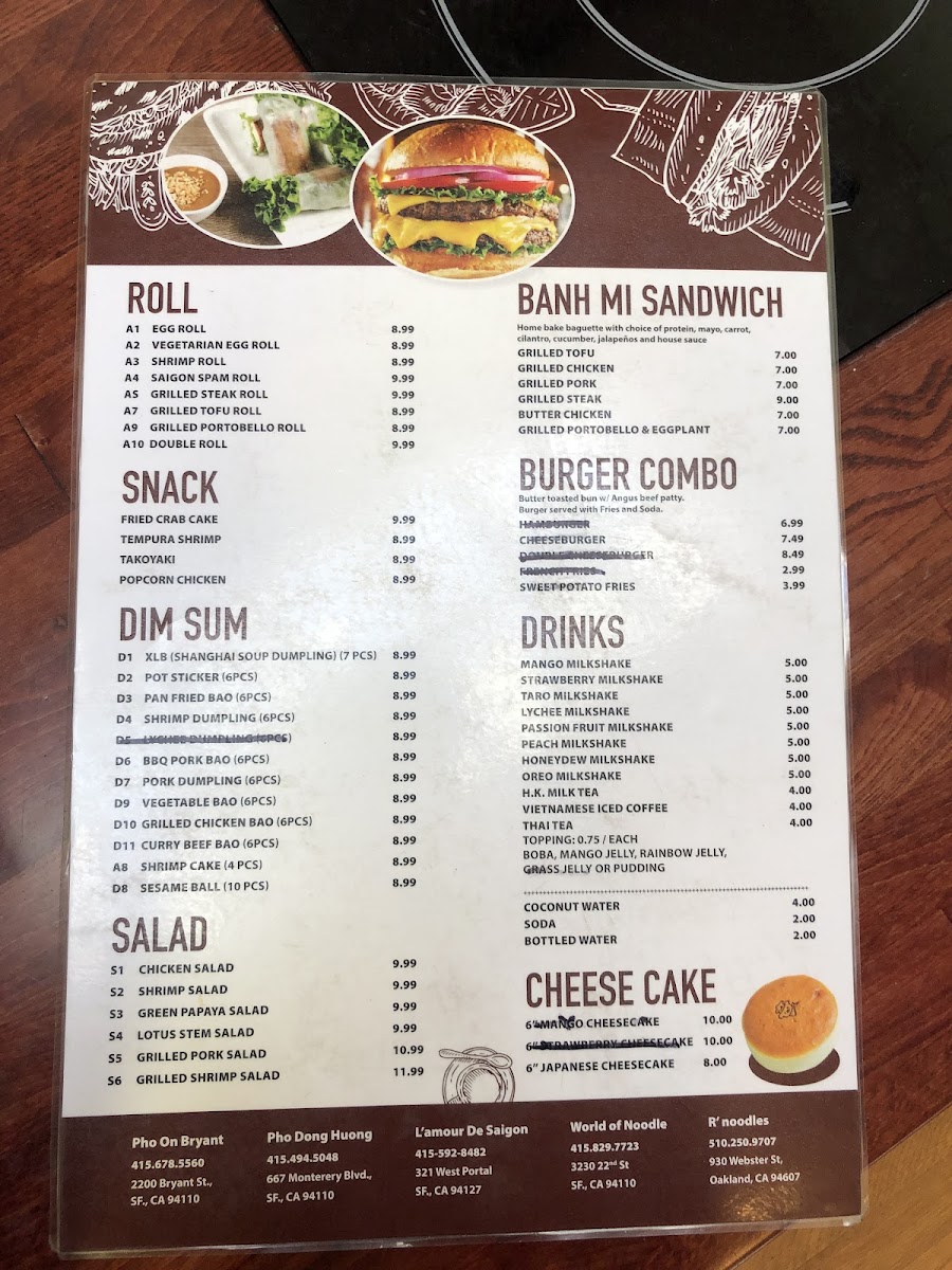 Menu Phở Đồng Hương-2