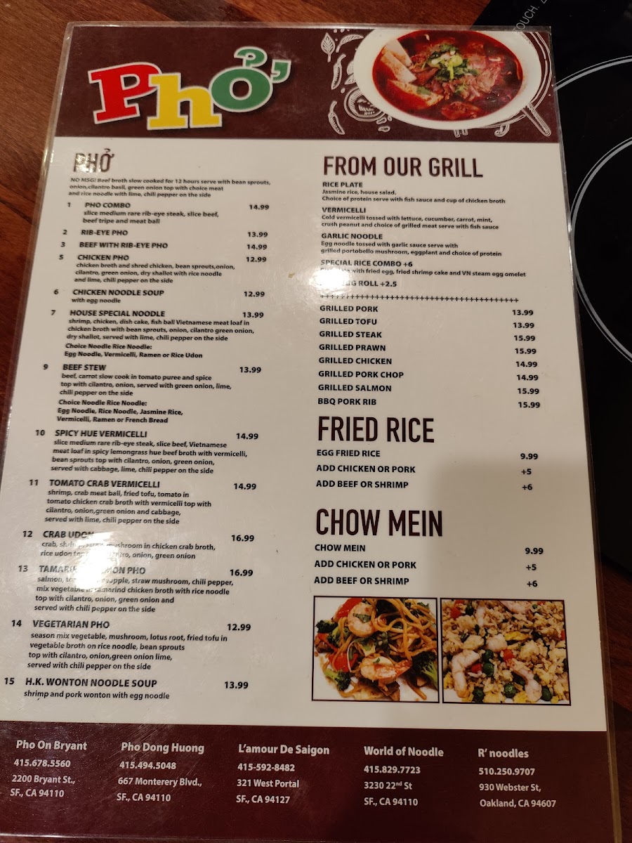 Menu Phở Đồng Hương-5