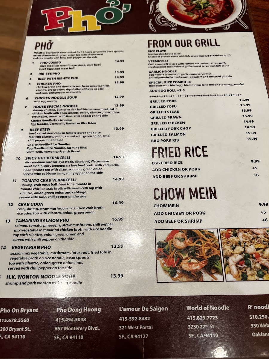 Menu Phở Đồng Hương-6