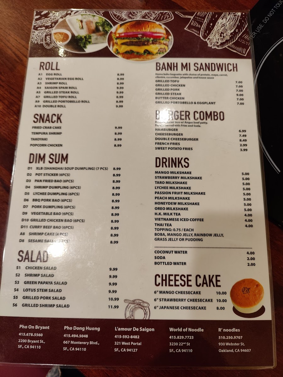 Menu Phở Đồng Hương-7