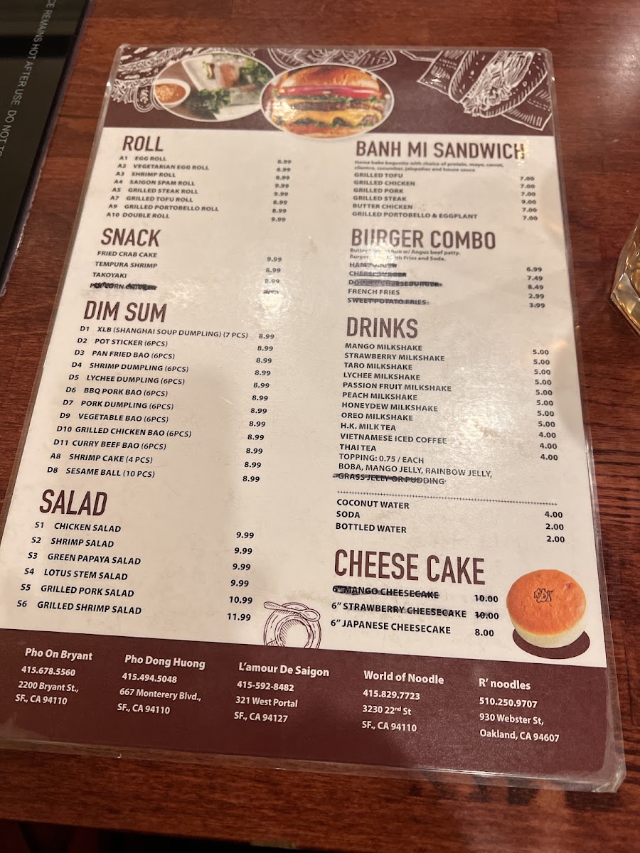 Menu Phở Đồng Hương-8