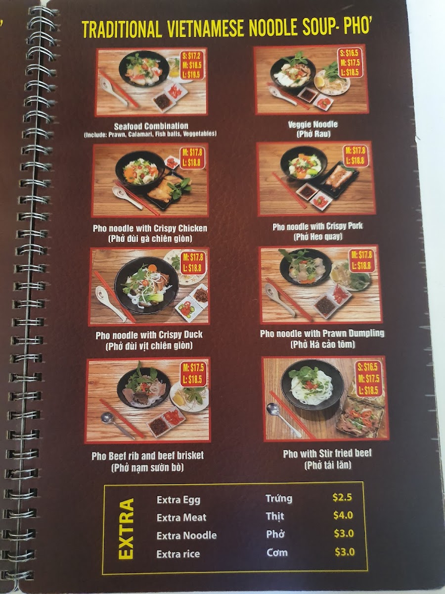 Menu Pho Flinders Express-9