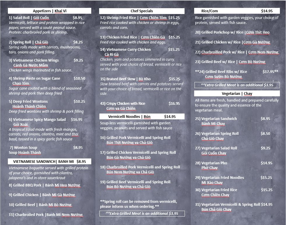Menu Pho Haven Restaurant-1