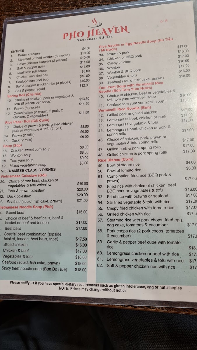 Menu Pho Heaven-3