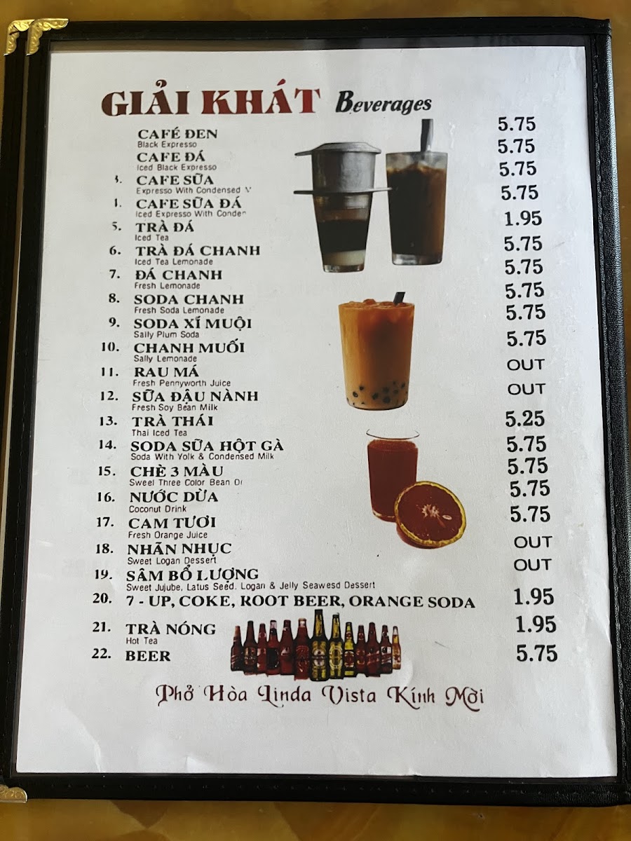 Menu Phở Hòa Restaurant-1