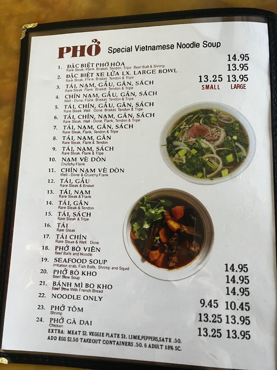 Menu Phở Hòa Restaurant-3