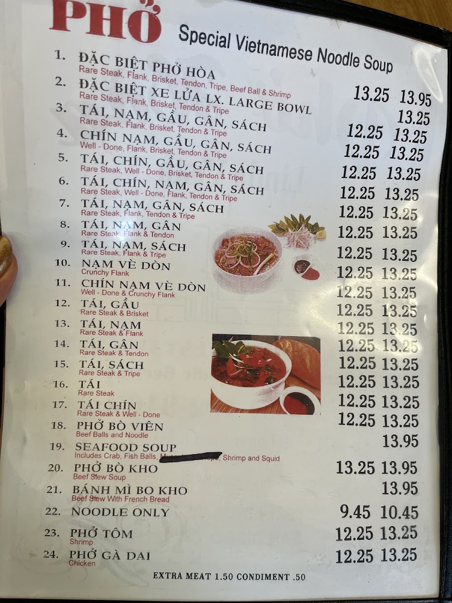 Menu Phở Hòa Restaurant-6
