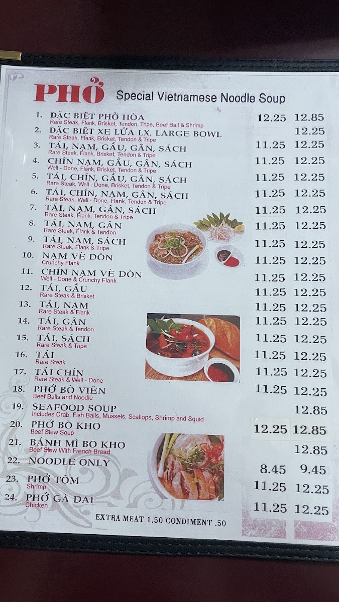 Menu Phở Hòa Restaurant-7