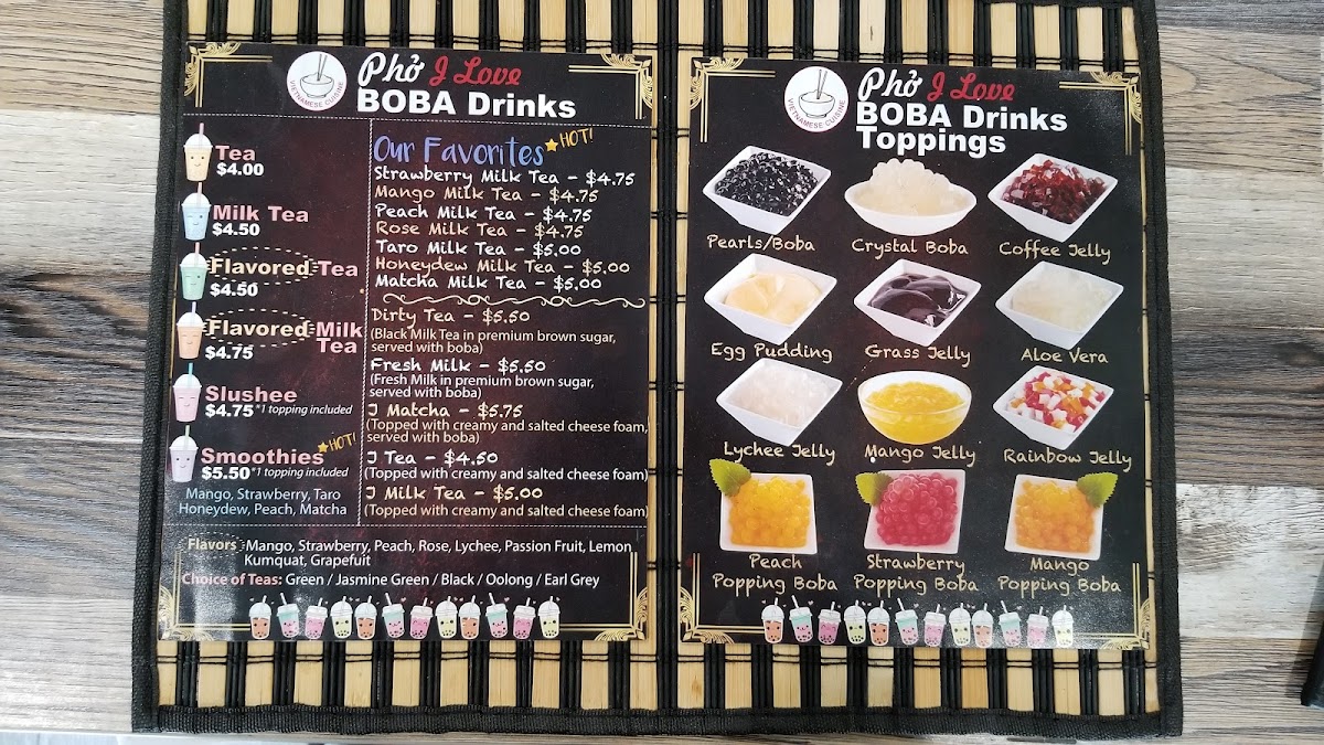 Menu Phở J Love-7