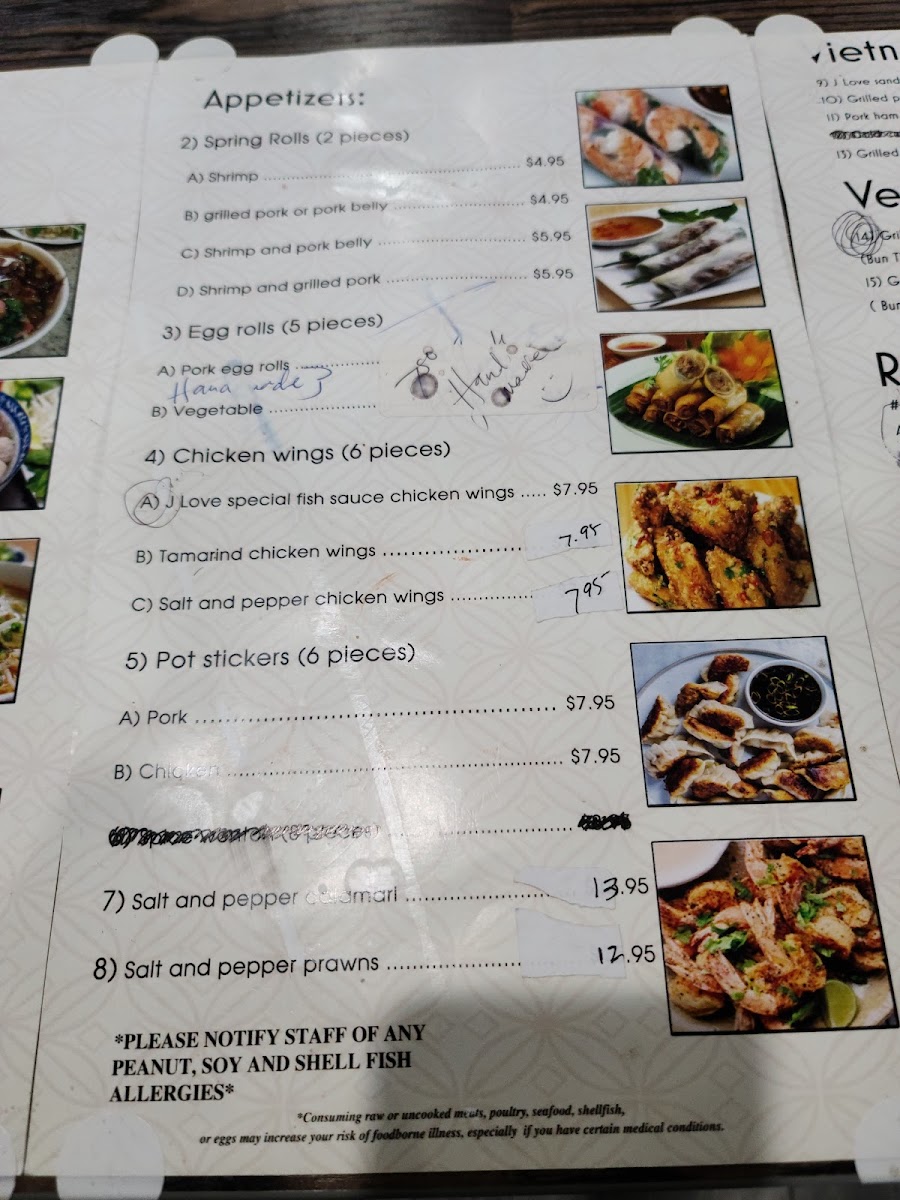 Menu Phở J Love-8