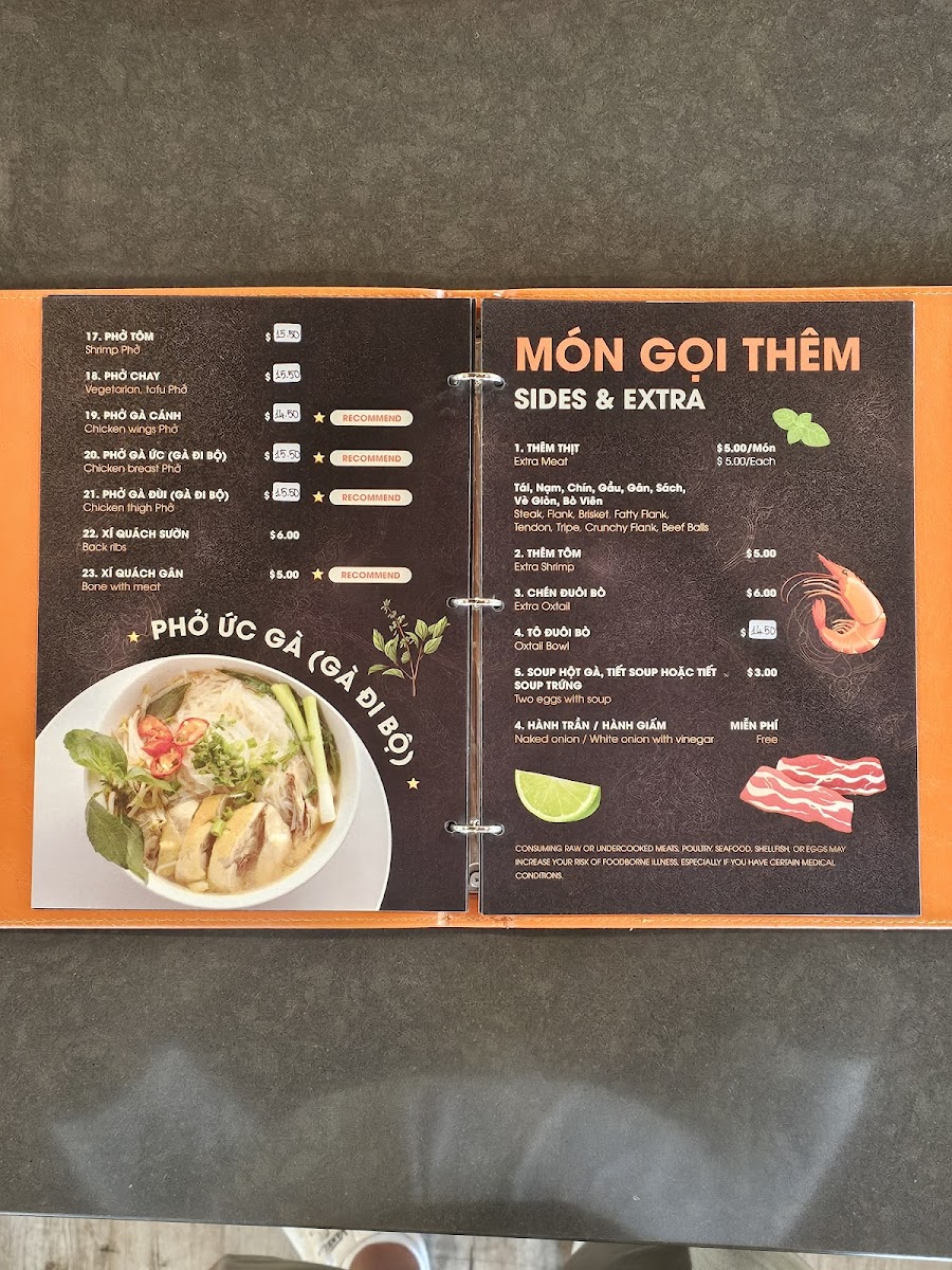 Menu Pho Lovers 1-3