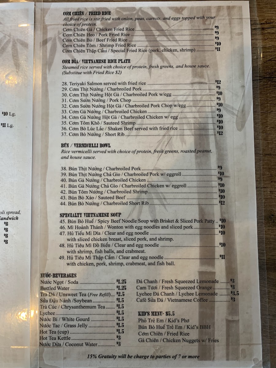 Menu Pho Neches-4