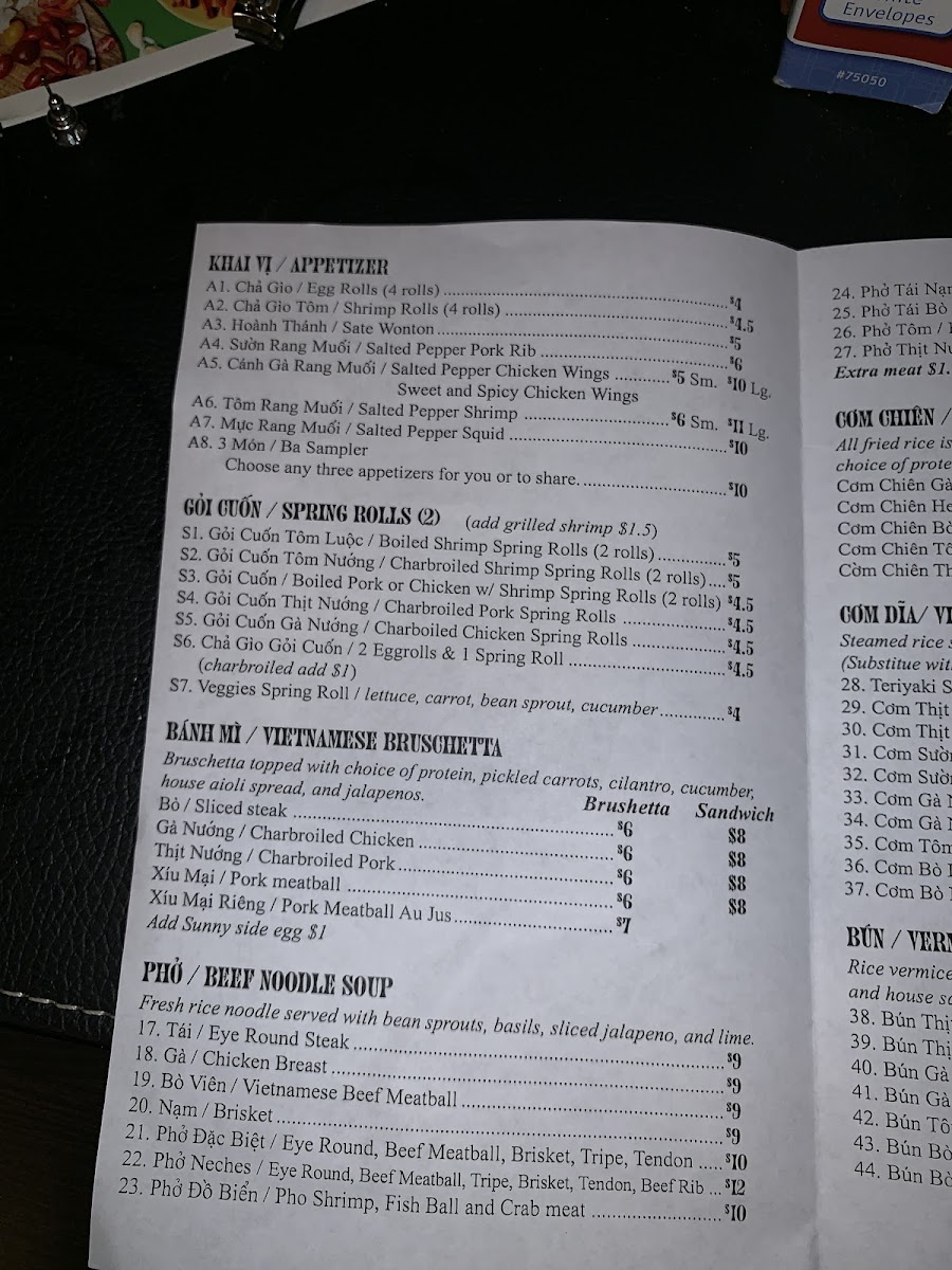 Menu Pho Neches-7
